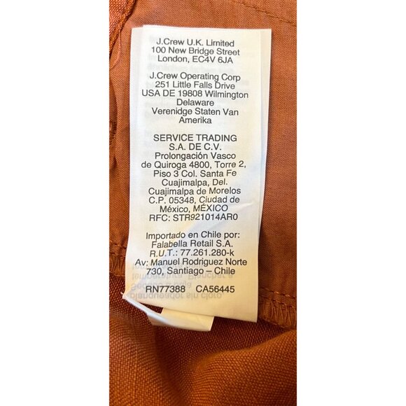 Madewell Womens Linen-Blend Paperbag Pants Trousers Relaxed Fit Cropped Length 8 - Picture 15 of 16